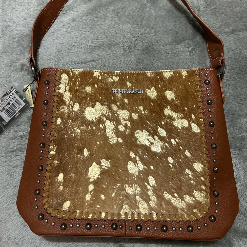 Trinity Ranch Brown and Gold Shoulder Bag